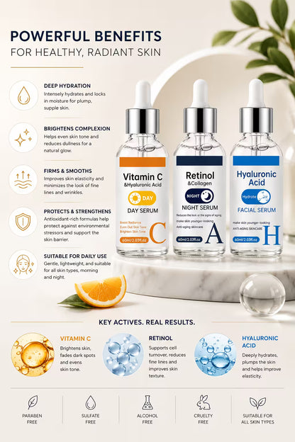 Glass Skin Trio – Hydrate, Brighten & Renew