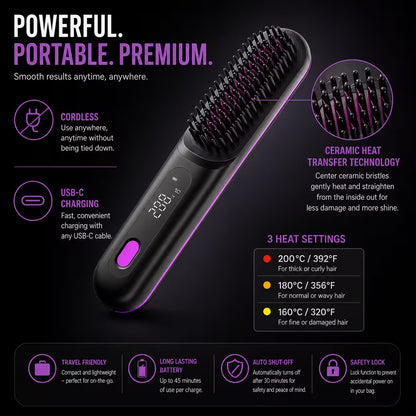 Cordless Hair Straightening Brush